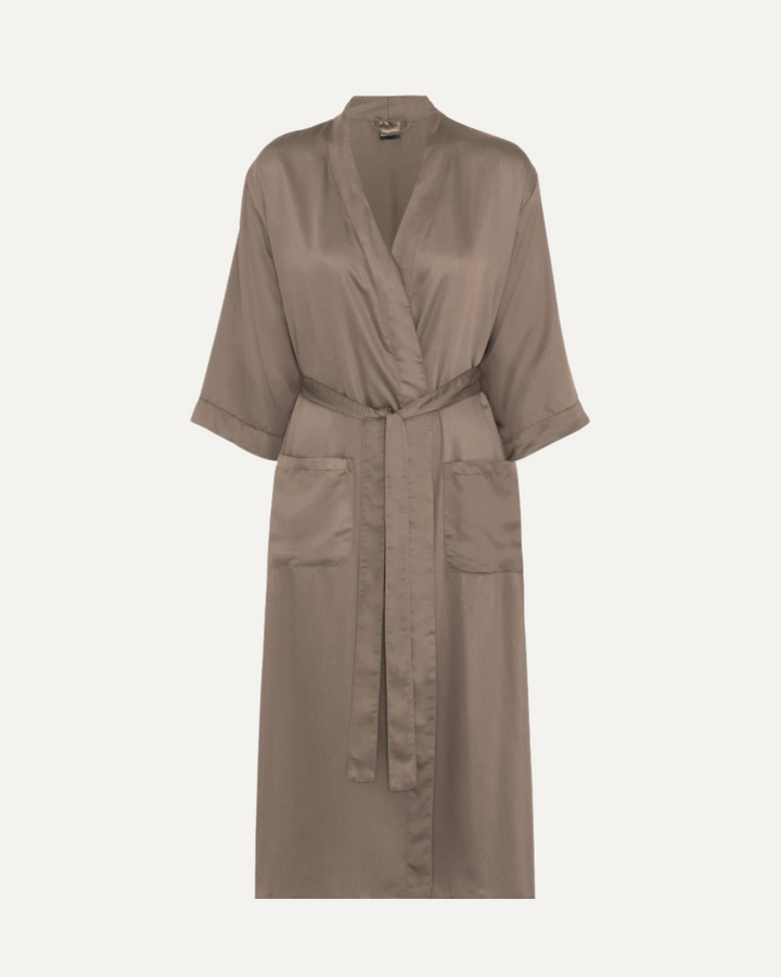 Bambus kimono | Lang damemodel | Taupe