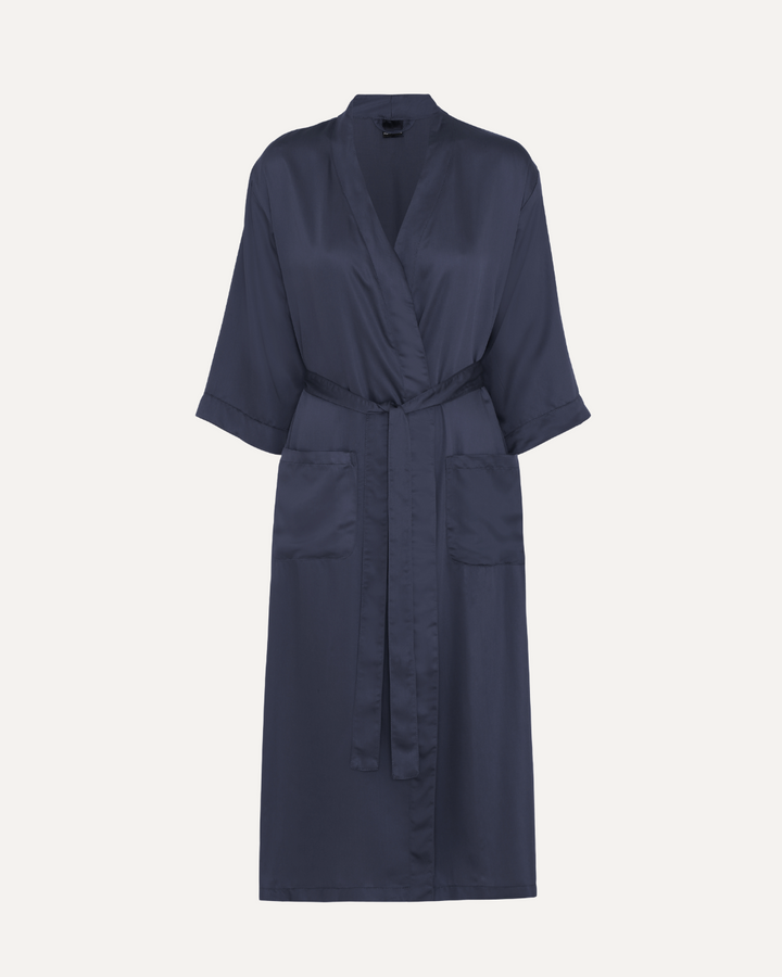 Bambus kimono | Lang damemodel | Navy blue