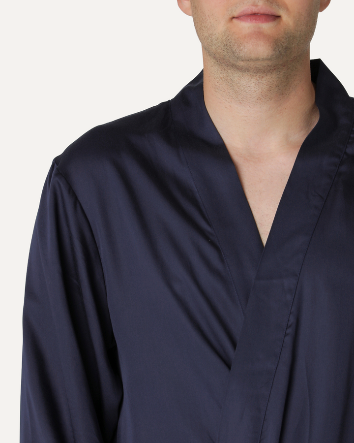 Bambus kimono | Lang herremodel | Navy blue