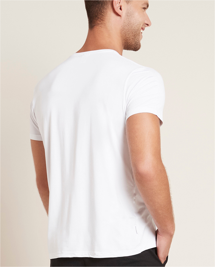 Bambus T-shirt med rund hals til mænd | Hvid