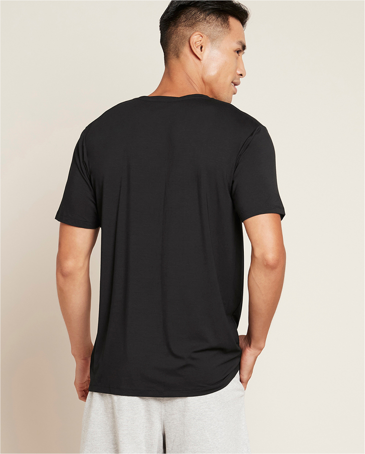 Bambus T-shirt med rund hals til mænd | Sort
